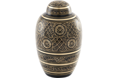 Midnight Ornate Urn