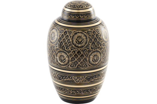 Midnight Ornate Urn