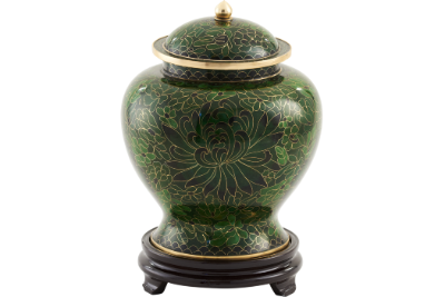 Jade Cloisonne Urn