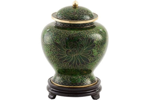 Jade Cloisonne Urn