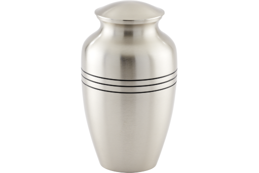 Brushed Pewter Urn 